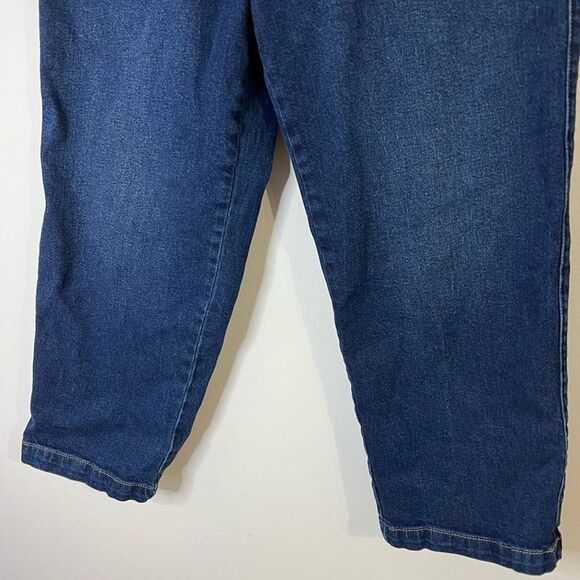 Time and Tru High Waisted Denim Paper Bag Waist Jeans with Denim Belt Size 10 - Picture 2 of 9
